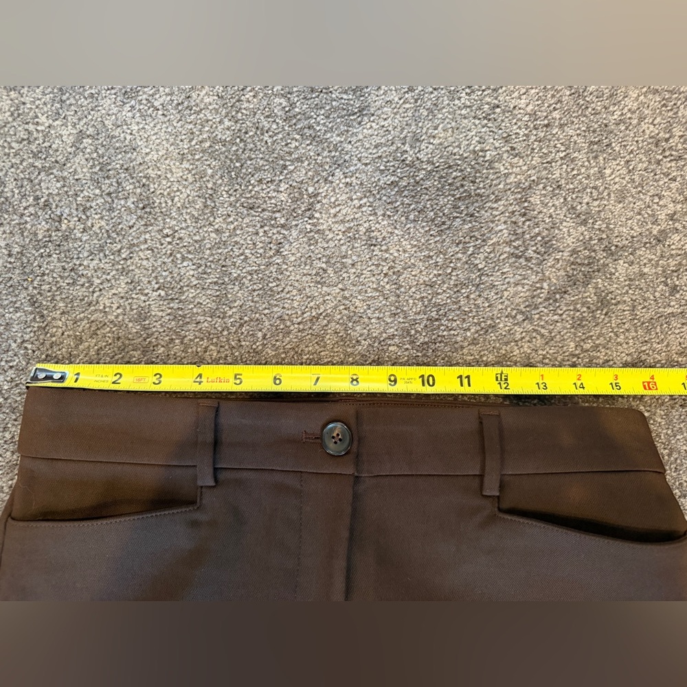 Loft curvy brown skinny dress pants - Picture 3 of 7